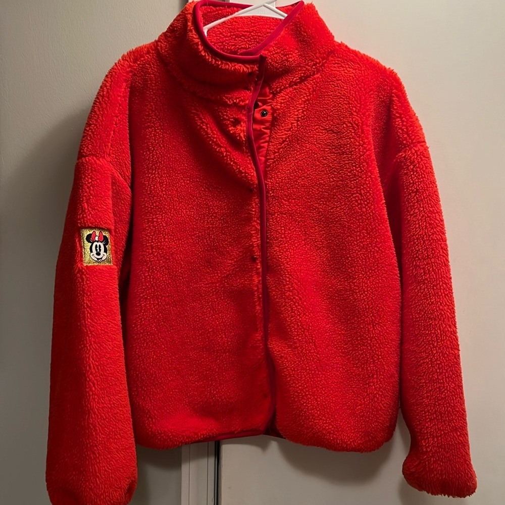 NWT Walt Disney World red fleece jacket
